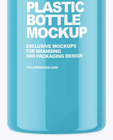 Glossy Plastic Bottle Mockup PSD #7