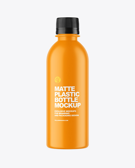 Matte Plastic Bottle Mockup