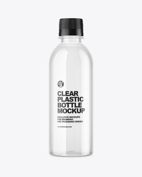 Clear Glass Bottle Mockup