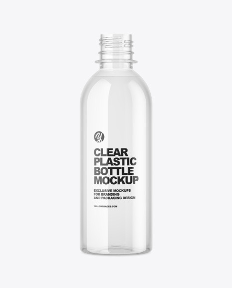 Clear Glass Bottle Mockup PSD #2