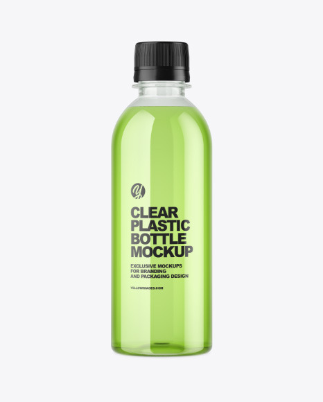 Clear Glass Bottle Mockup