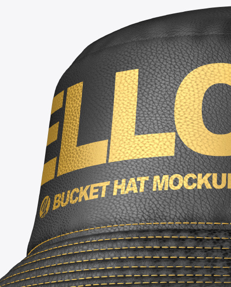 Download Leather Bucket Hat Mockup In Apparel Mockups On Yellow Images Object Mockups