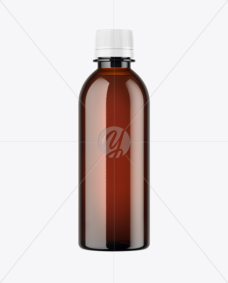 Amber Glass Bottle Mockup PSD #3