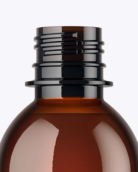 Amber Glass Bottle Mockup PSD #6