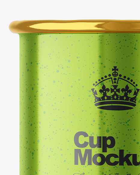 Glossy Metallic Cup Mockup PSD #2