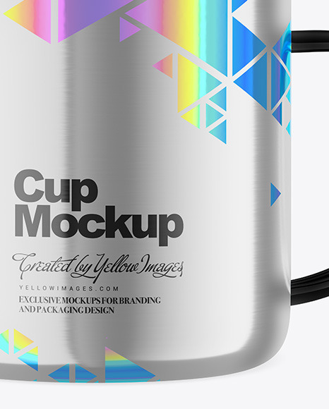 Glossy Metallic Cup Mockup PSD #1