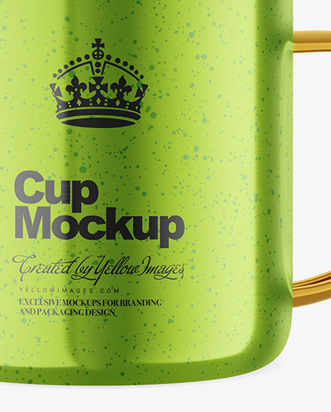 Glossy Metallic Cup Mockup PSD #6
