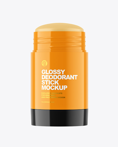50g Glossy Plastic Deodorant Stick Mockup
