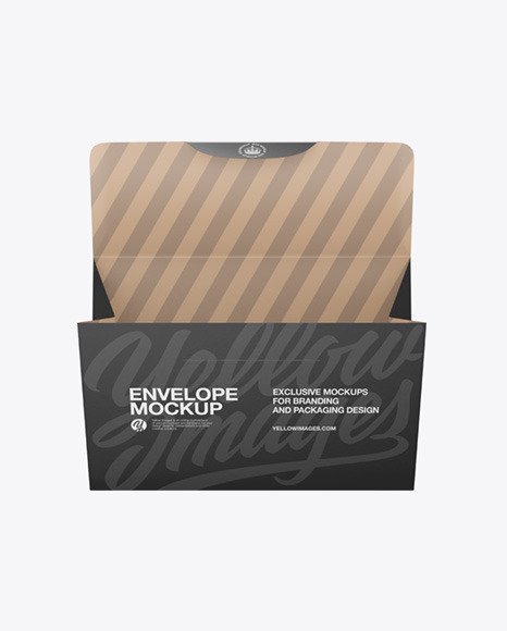Opened Paper Envelope Mockup
