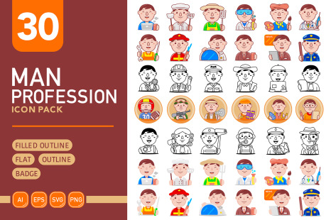 Man Profession Icon Pack