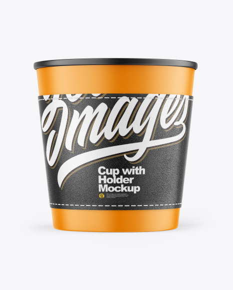 Matte Cup with Holder Mockup