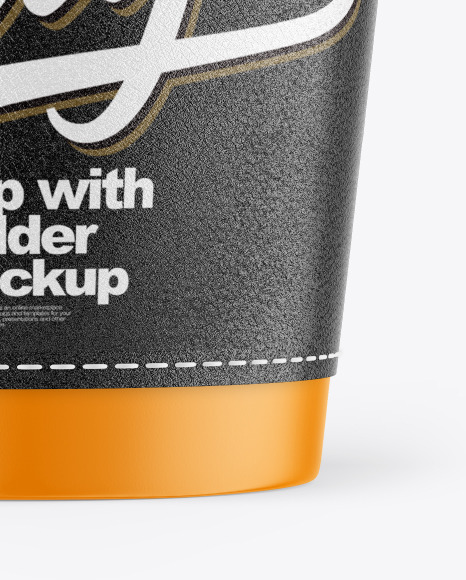 Matte Cup with Holder Mockup PSD #6
