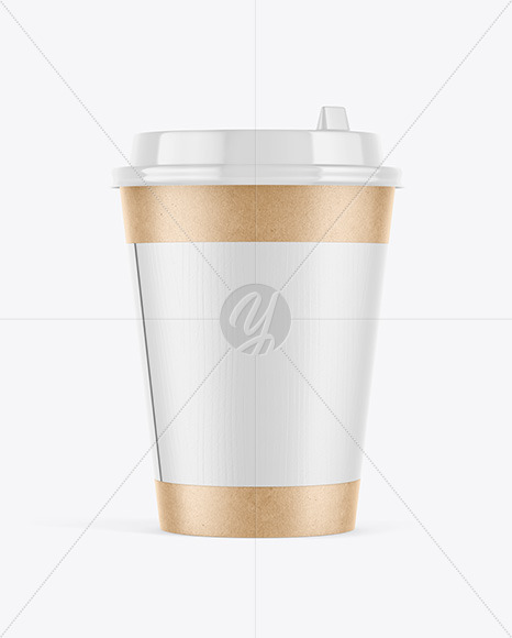 Kraft Coffee Cup w  Holder Mockup PSD #3