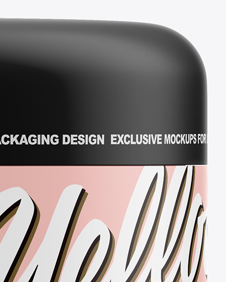 Matte Cosmetic Jar Mockup PSD #2