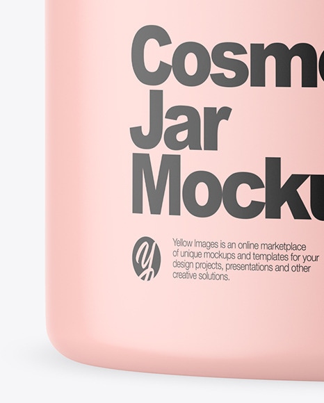 Matte Cosmetic Jar Mockup PSD #1