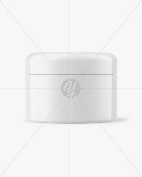 Glossy Cosmetic Jar Mockup Glossy Cosmetic Jar Mockup