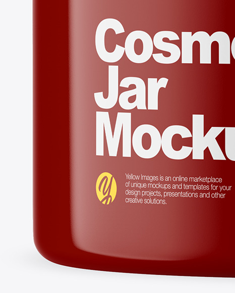 Glossy Cosmetic Jar Mockup PSD #1
