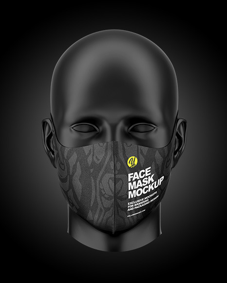 Download Face Mask Mockup In Apparel Mockups On Yellow Images Object Mockups