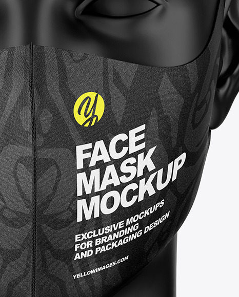 Download Face Mask Mockup In Apparel Mockups On Yellow Images Object Mockups