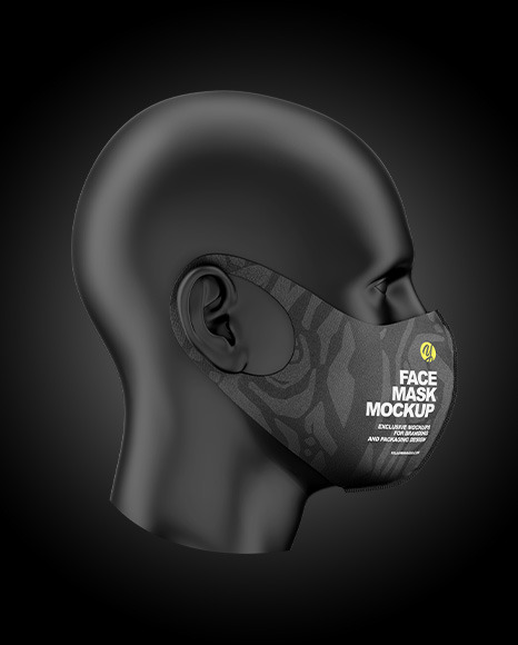 Download Face Mask Mockup In Apparel Mockups On Yellow Images Object Mockups