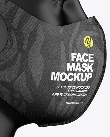 Download Face Mask Mockup In Apparel Mockups On Yellow Images Object Mockups