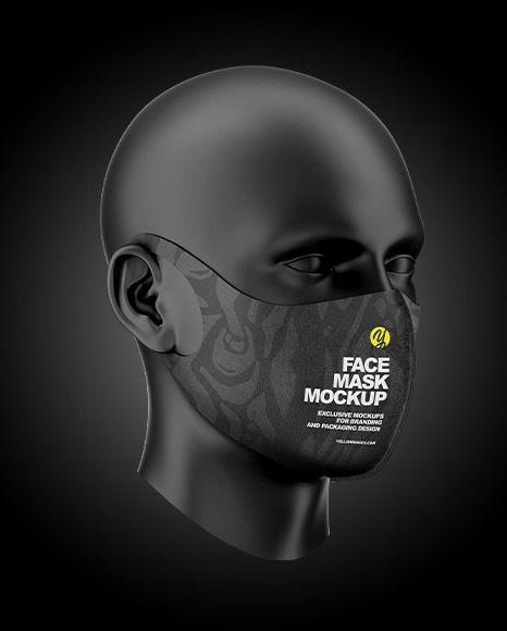 Download Face Mask Mockup In Apparel Mockups On Yellow Images Object Mockups