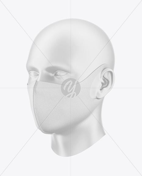 Download Face Mask Mockup Front View In Apparel Mockups On Yellow Images Object Mockups