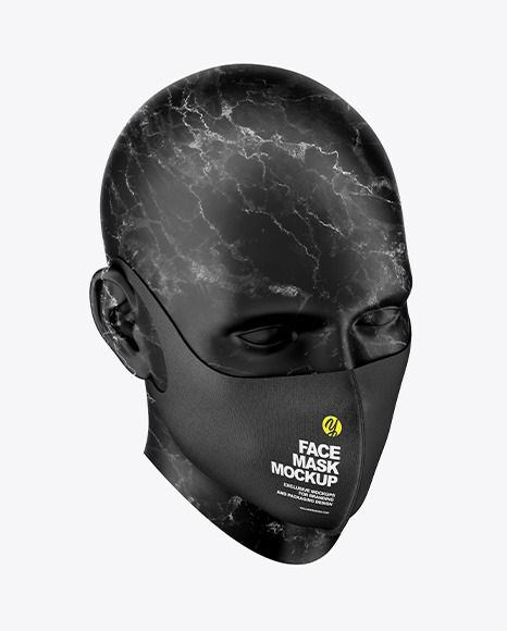 Download Face Mask Mockup In Apparel Mockups On Yellow Images Object Mockups