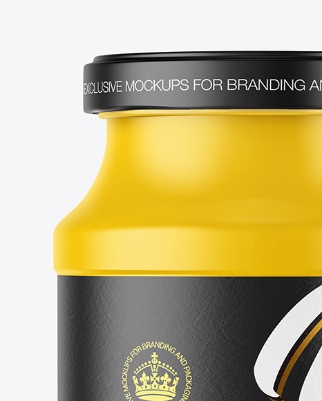 Plastic Sauce Jar Mockup PSD #1