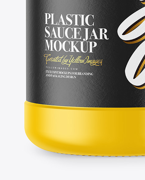 Plastic Sauce Jar Mockup PSD #7