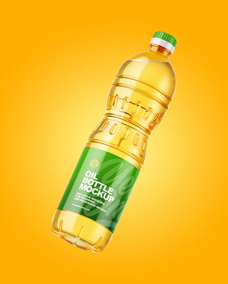 Sunflower Oil Bottle Mockup
