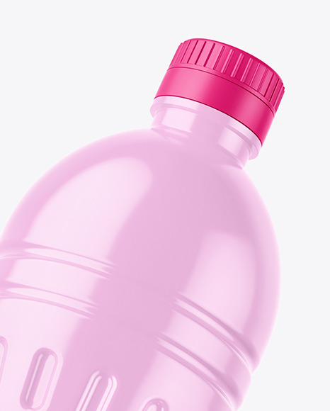 Glossy Plastic Bottle Mockup