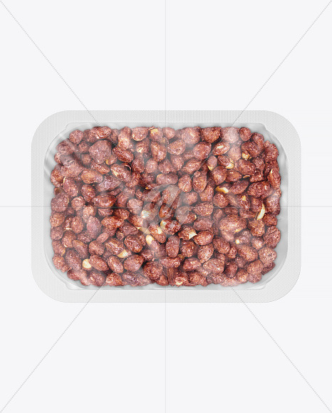 13 Tray With Sugar Coated Peanuts Mockup Packaging