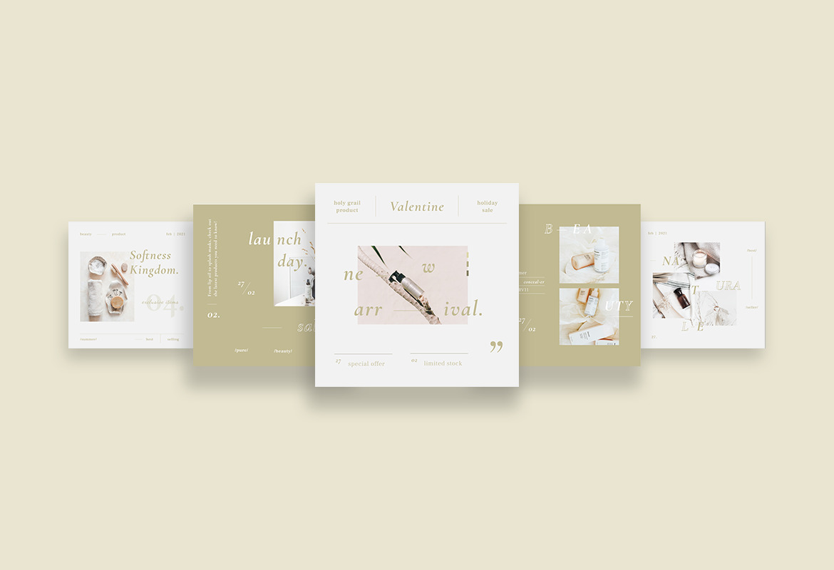 Artistic Beauty Product Bohemian Style Instagram Template
