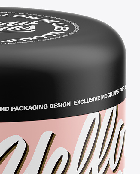 Matte Cosmetic Jar Mockup PSD #2