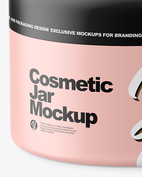 Matte Cosmetic Jar Mockup PSD #1