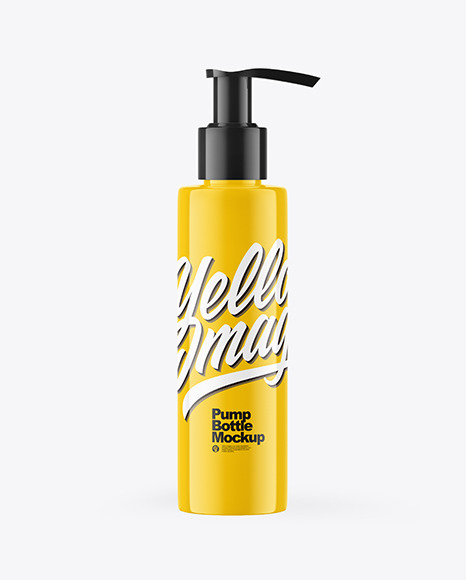 Glossy Pump Bottle Mockup
