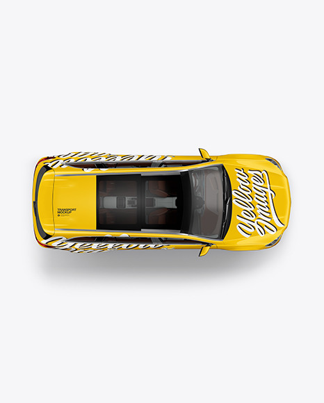 Full-size luxury SUV Mockup - Top View