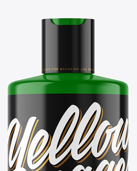 Glossy Plastic Bottle Mockup PSD #2