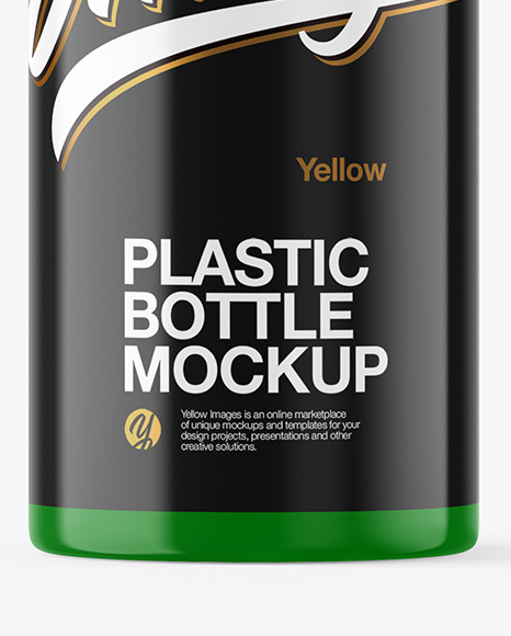 Glossy Plastic Bottle Mockup PSD #1