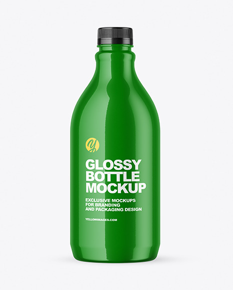 Glossy Plastic Bottle Mockup