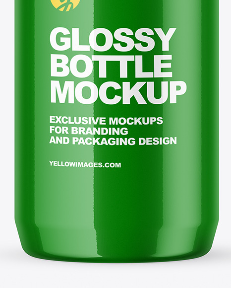 Glossy Plastic Bottle Mockup PSD #7