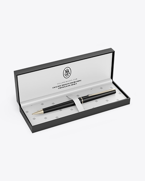 Gift Writing Pen in Box Mockup