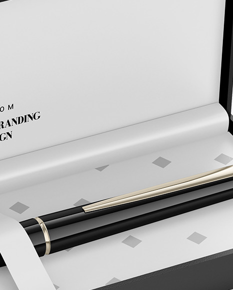 Gift Writing Pen in Box Mockup
