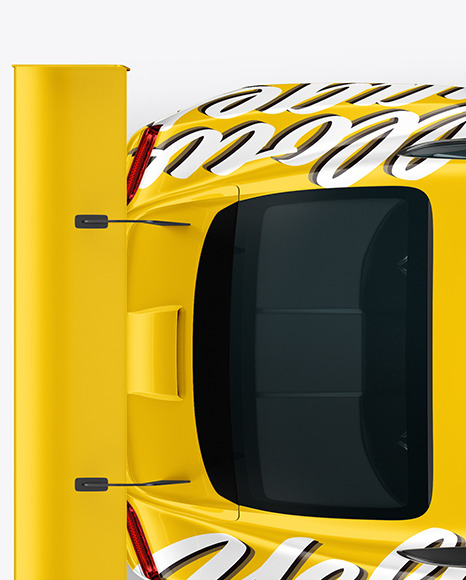 Sport Car Mockup   Top View PSD #1