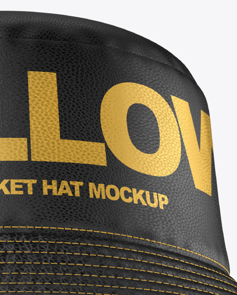 Download Leather Bucket Hat Mockup In Apparel Mockups On Yellow Images Object Mockups