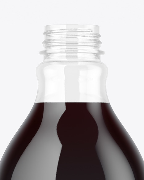 Clear Plastic Bottle with Dark Drink Mockup PSD #6