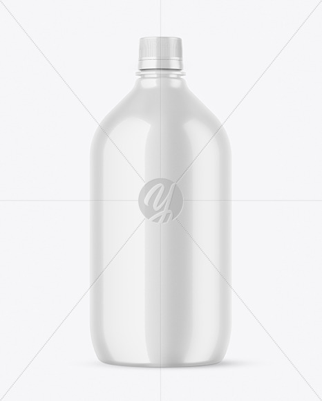 Glossy Plastic Bottle Mockup PSD #3