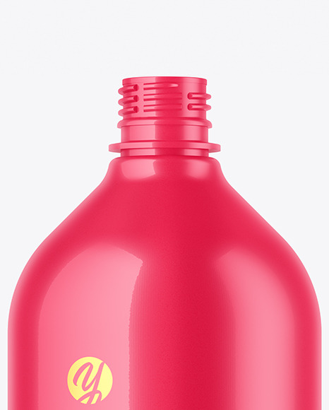 Glossy Plastic Bottle Mockup PSD #6