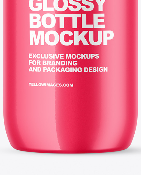 Glossy Plastic Bottle Mockup PSD #7